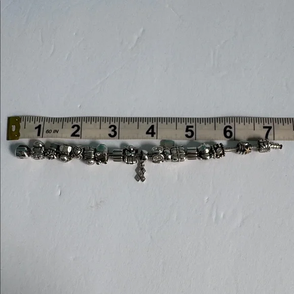 Pandora Silver Charm Bracelet w/charms - Picture 8 of 8